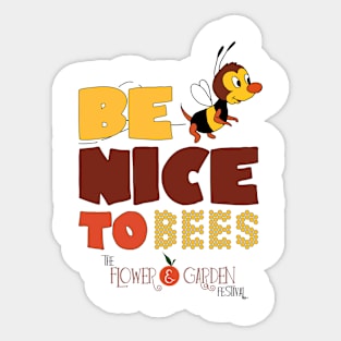 Be Nice to Bees! Flower and Garden Sticker